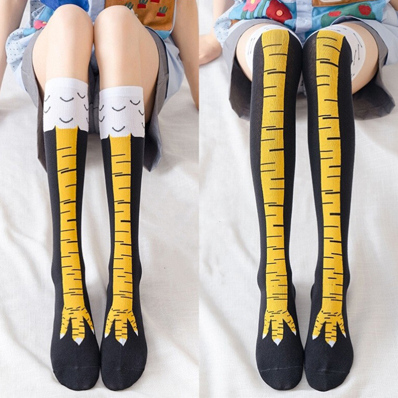 Funny Chicken Leg Socks - Funny Chicken Paw Stocking Over-knee Pressure