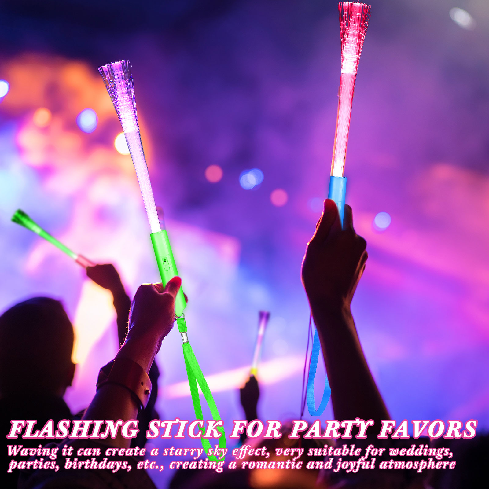 24-200Pcs Fiber Optic Wands Gl - Glow In The Dark Party Glasses recension och pris