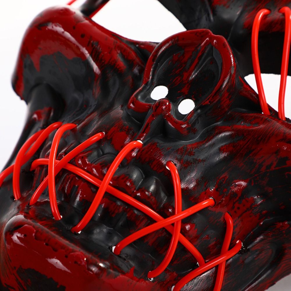 Gothic Halloween Skull Glowing - Led Purge Mask Halloween recension och pris