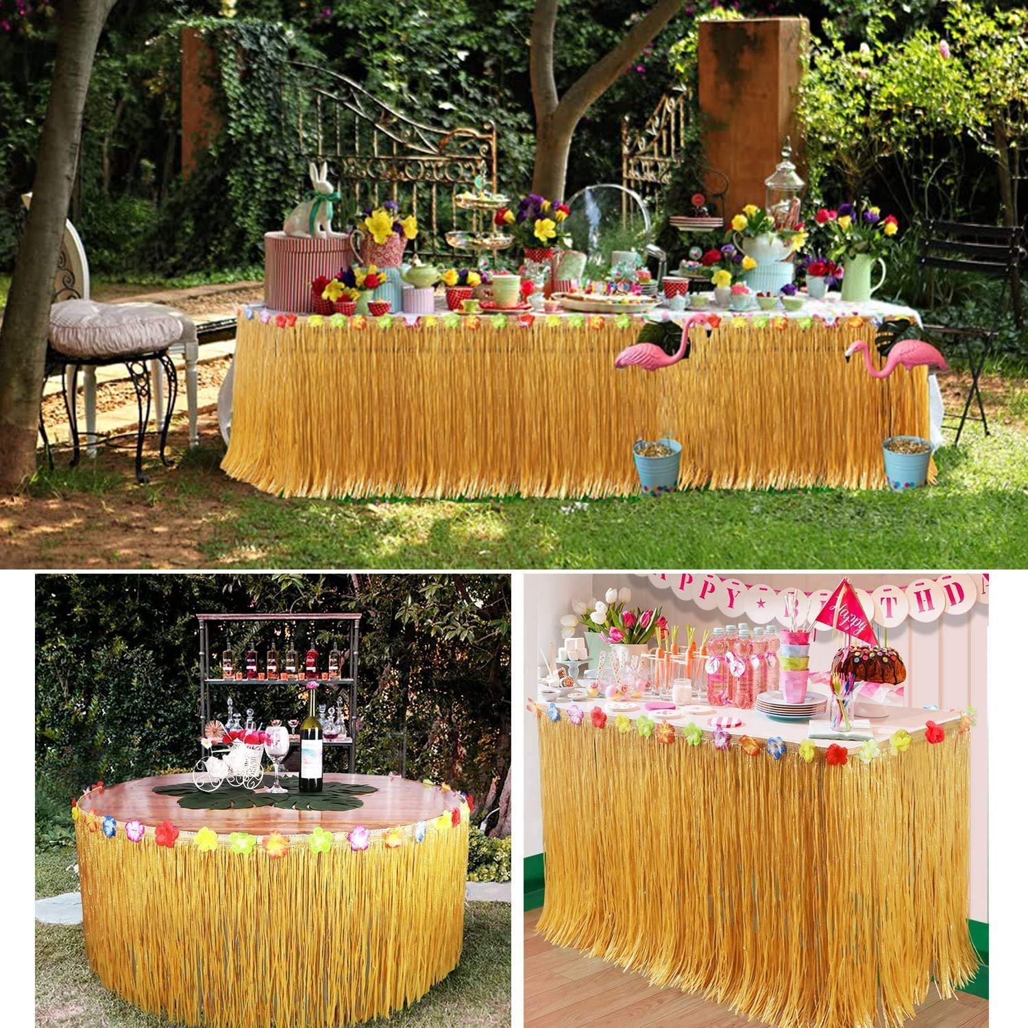 Straw Color Luau Grass Table S - Glow In The Dark Party Glasses recension och pris