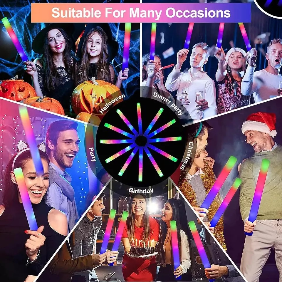 Glow Sticks Bulk 100Pack LED L - Flashing Led Foam Sticks Party recension och pris