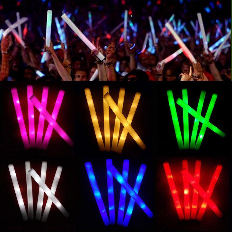 30/50 Pcs Led Foam Bar Glow In - Flashing Led Foam Sticks Party recension och pris