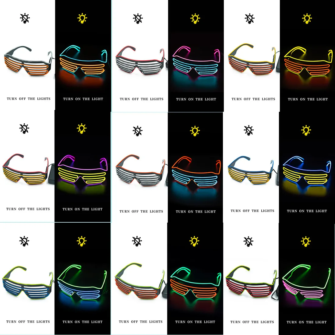 LED Glowing Glasses Gafas Lumi - Glow In The Dark Party Glasses recension och pris