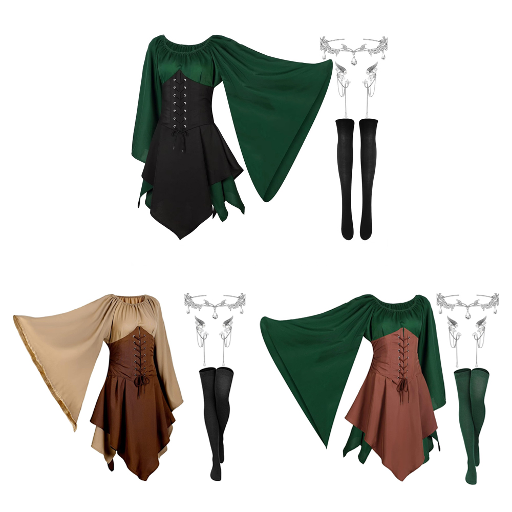 Cosplay Elf Medieval Role Play - Medieval Renaissance Dress Women recension och pris