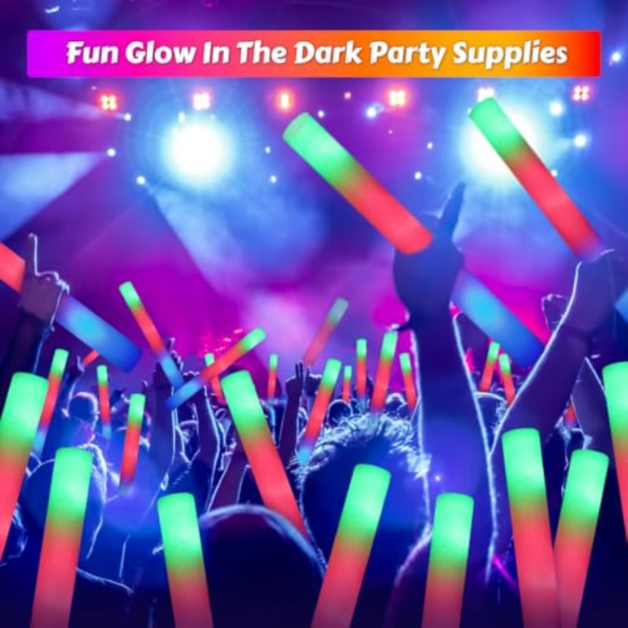 70 PCS LED Foam Glow Sticks Bu - Flashing Led Foam Sticks Party recension och pris