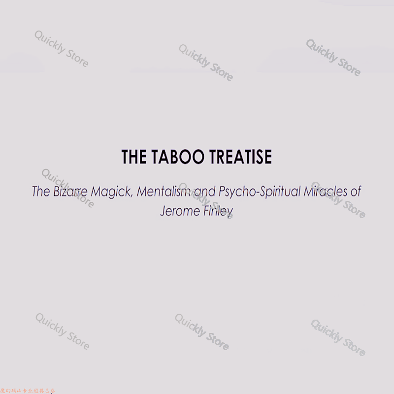 2025 Taboo Treatise by Jerome  - Magic Tricks recension och pris