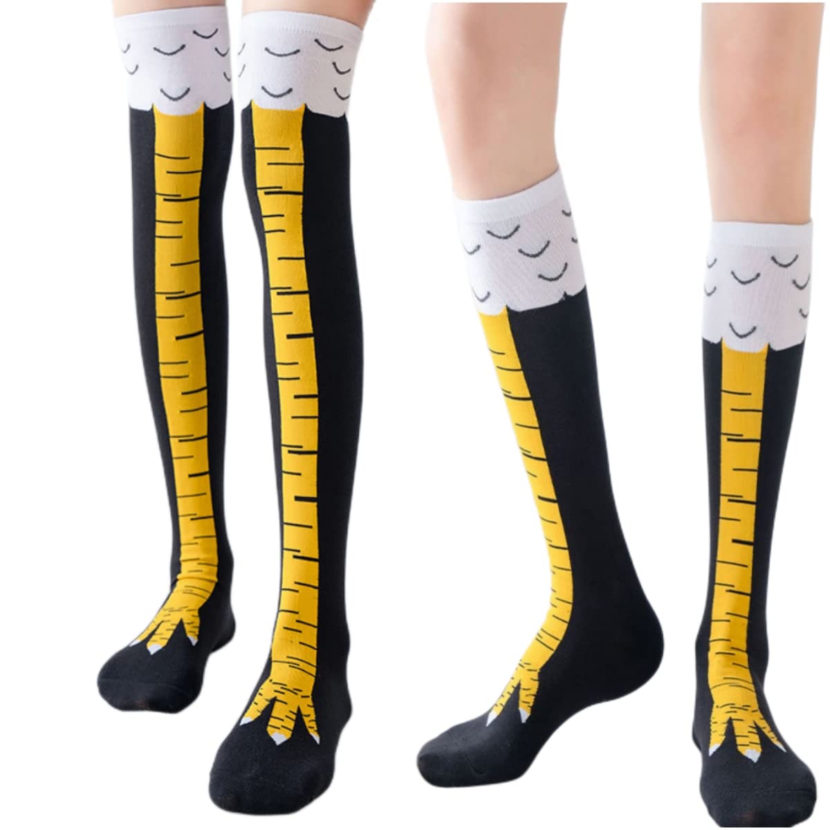 1/2 Pairs Women Knee High Sock - Funny Chicken Leg Socks recension och pris