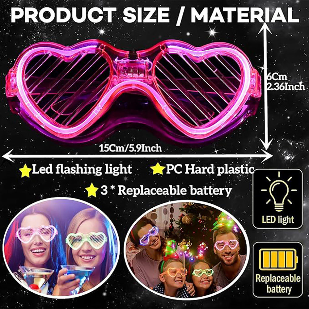5/10/20/30/50 Bulk Light Up Gl - Glow In The Dark Party Glasses recension och pris