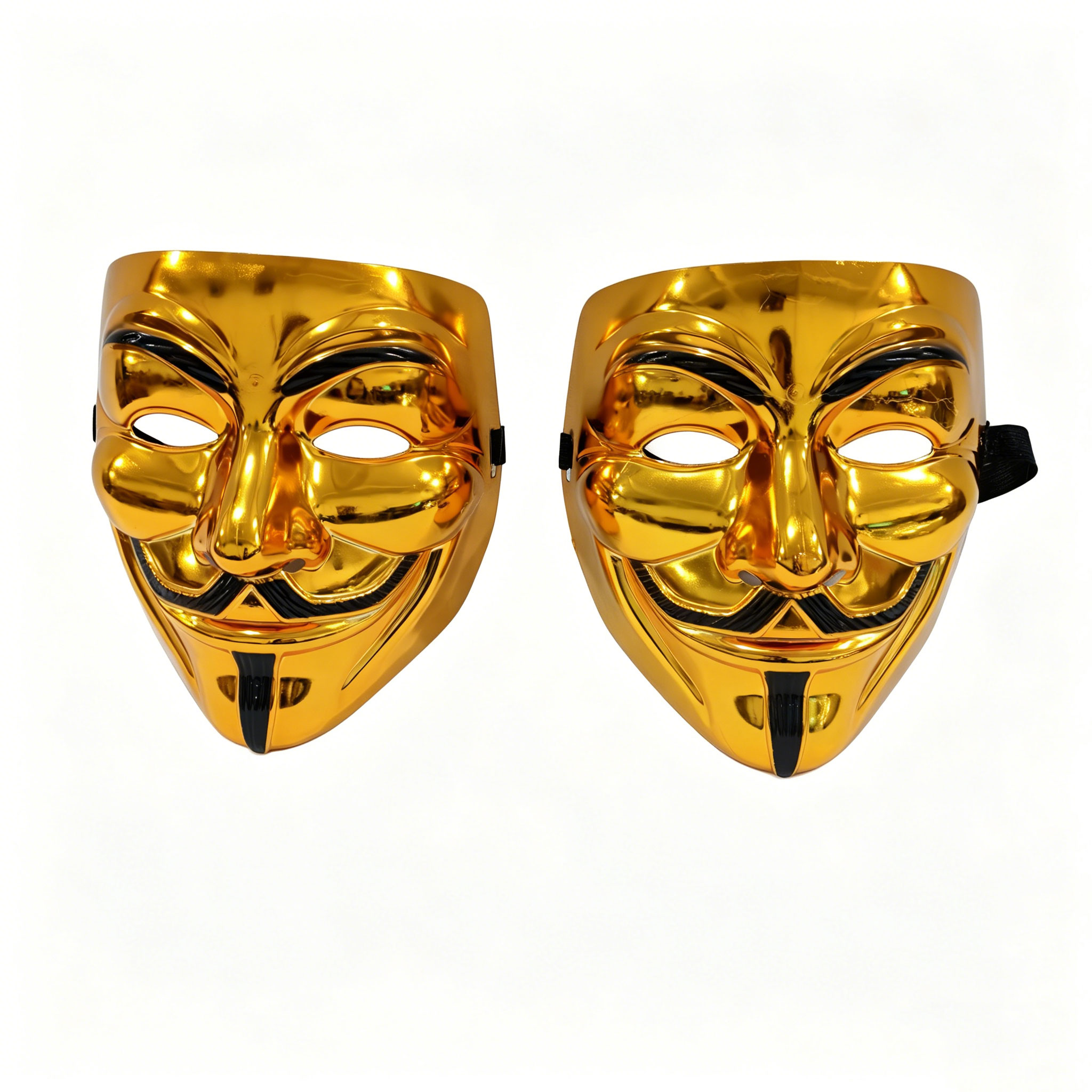 2pcs Metallic Gold & Silver Fu - Led Purge Mask Halloween recension och pris
