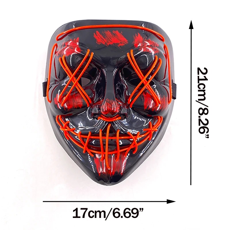Wireless Neon LED Purge Mask M - Led Purge Mask Halloween recension och pris