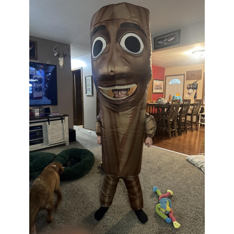 Long wooden stick man inflatab - Inflatable Dinosaur Costume Adult recension och pris