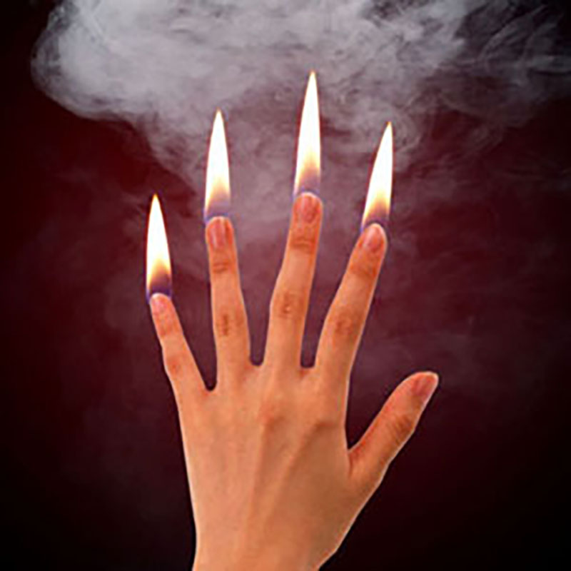 4Pcs/set Finger Fire Magic Tri - Thumb Tip Magic Trick Set recension och pris