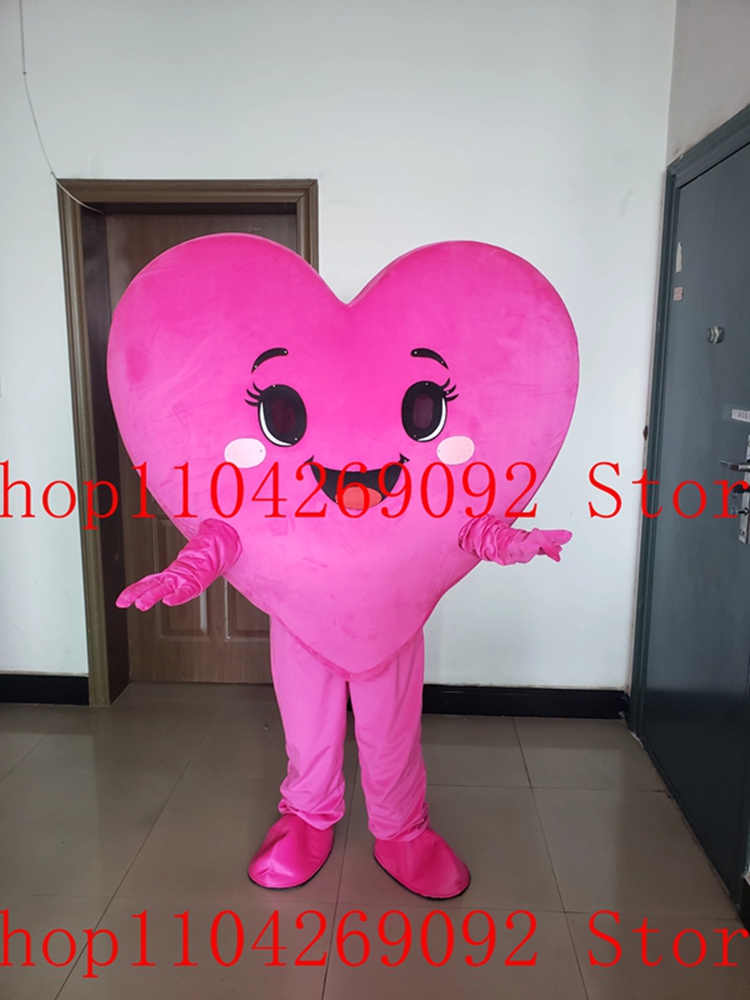 Lovely Pink Heart Mascot Costu - Costumes recension och pris