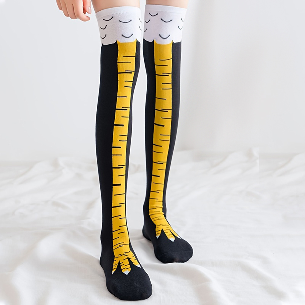 1 Pairs Women Knee High Socks  - Funny Chicken Leg Socks recension och pris