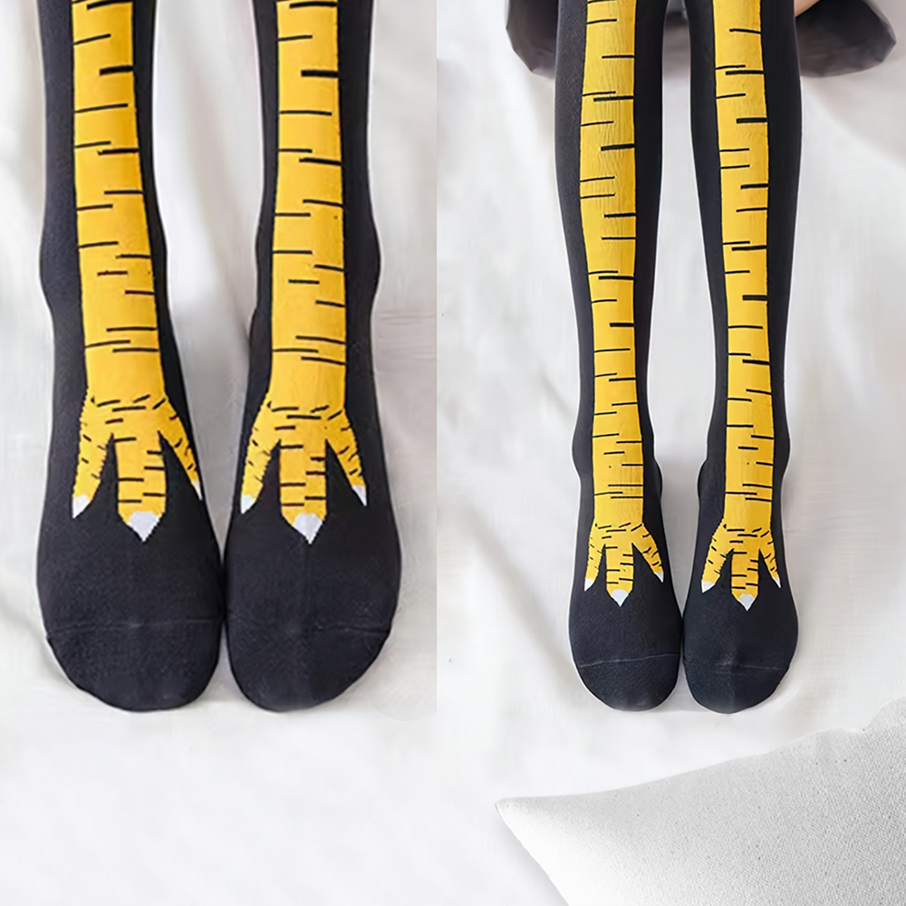 1 Pairs Women Knee High Socks  - Funny Chicken Leg Socks recension och pris