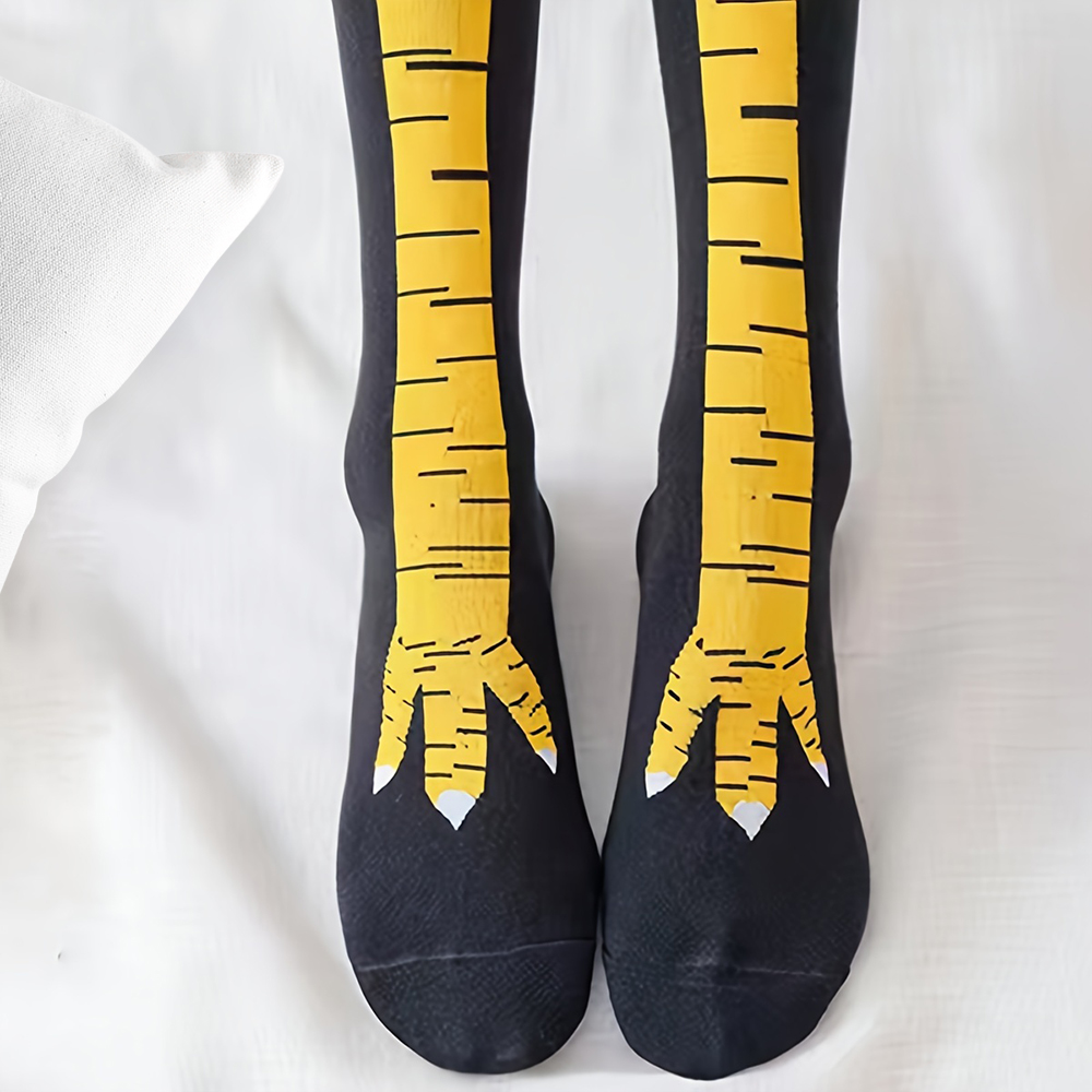 1 Pairs Women Knee High Socks  - Funny Chicken Leg Socks recension och pris
