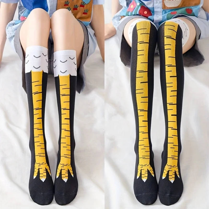 1/2pairs Chicken Paws Feet Lon - Funny Chicken Leg Socks recension och pris