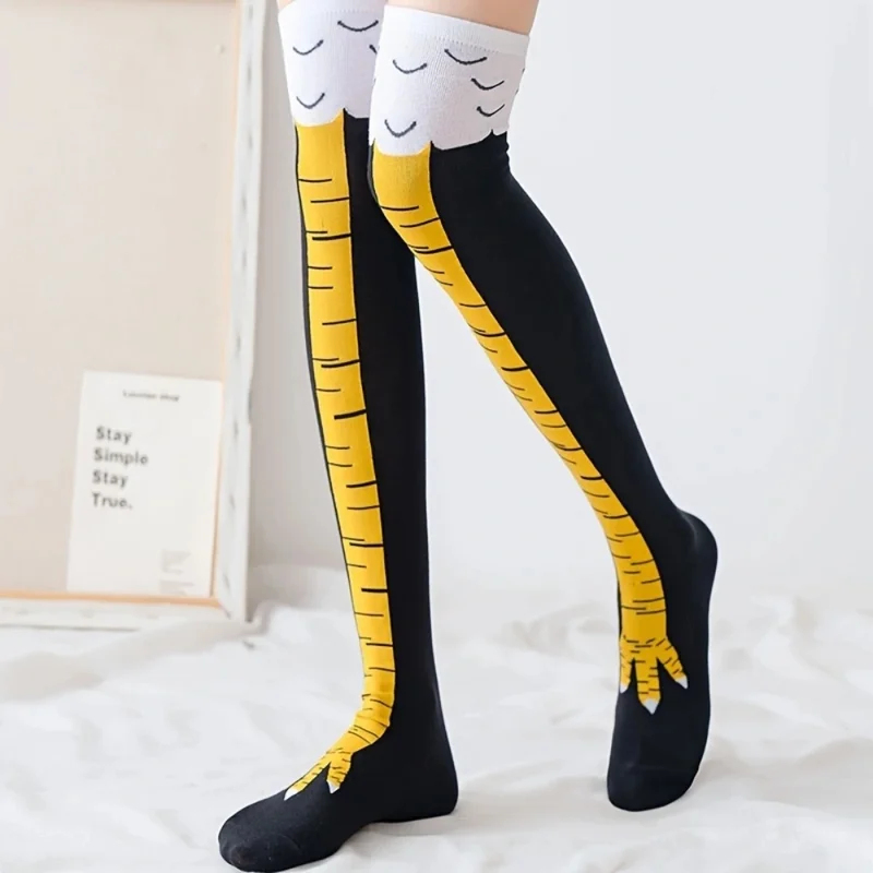 1/2pairs Chicken Paws Feet Lon - Funny Chicken Leg Socks recension och pris
