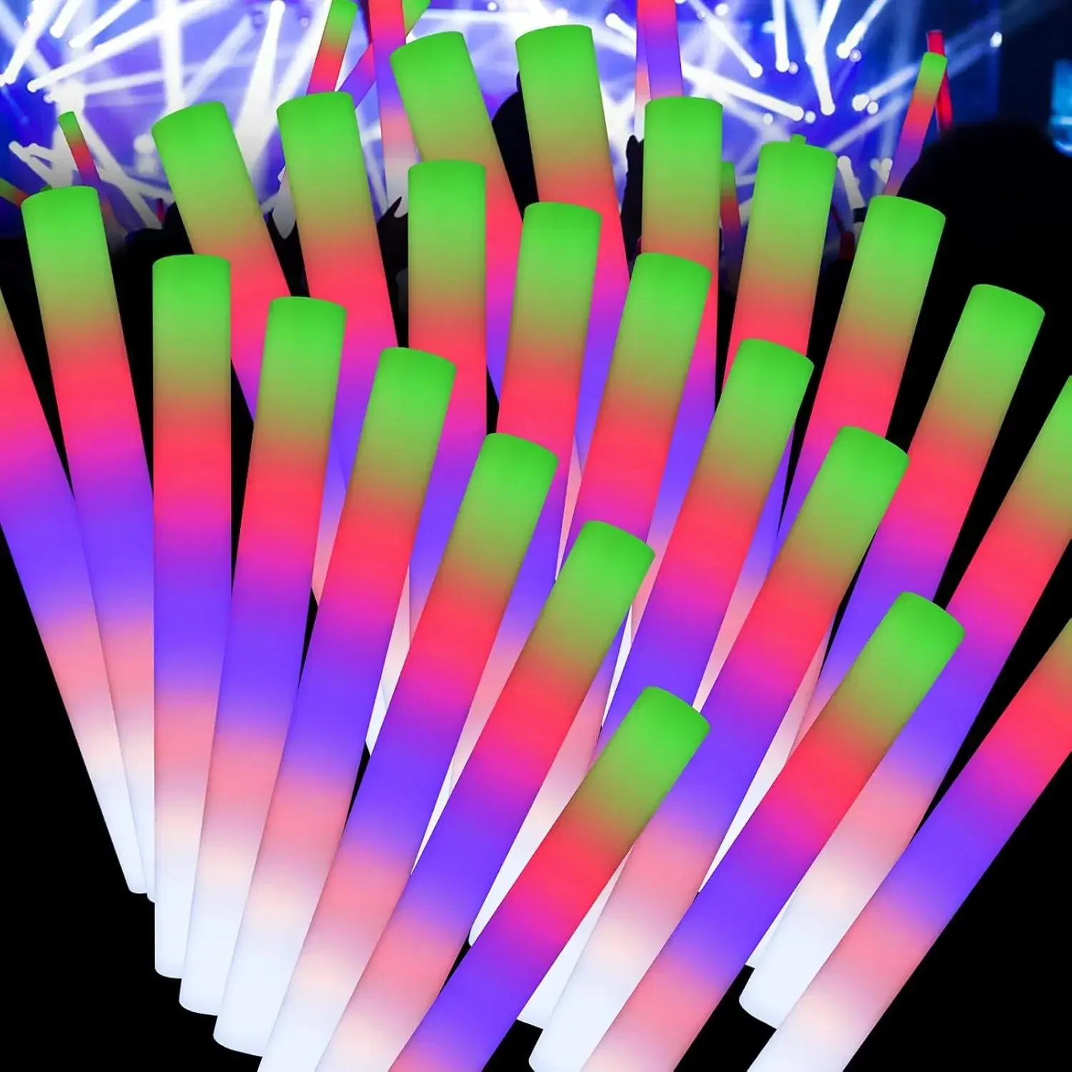 2Z-50PCS Led Foam Glow Sticks  - Flashing Led Foam Sticks Party recension och pris