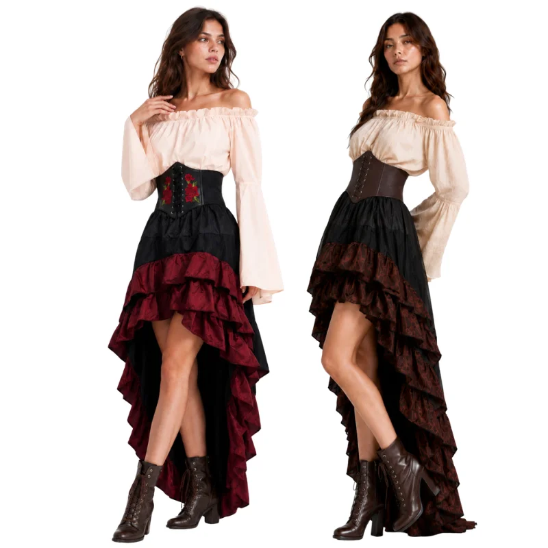 Halloween Medieval Retro Pirat - Medieval Renaissance Dress Women recension och pris
