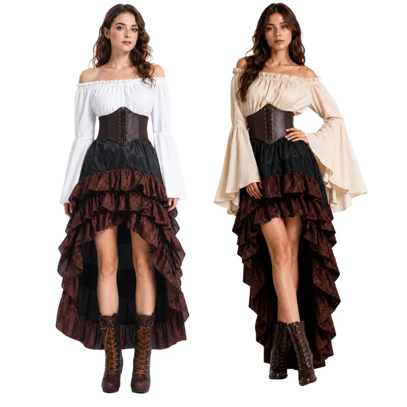Halloween Medieval Retro Pirat - Medieval Renaissance Dress Women recension och pris