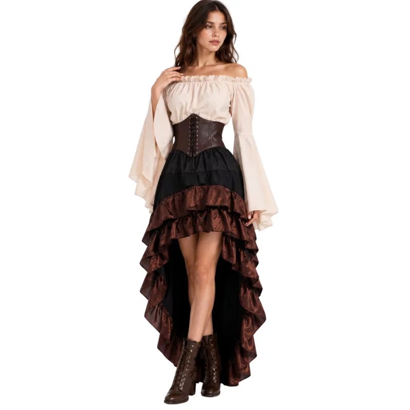 Halloween Medieval Retro Pirat - Medieval Renaissance Dress Women recension och pris