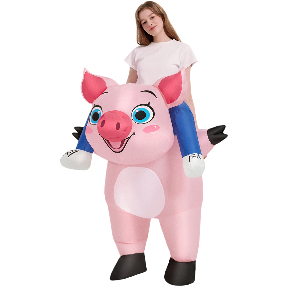 New Pink Inflatable Pig Costum - Inflatable Dinosaur Costume Adult recension och pris