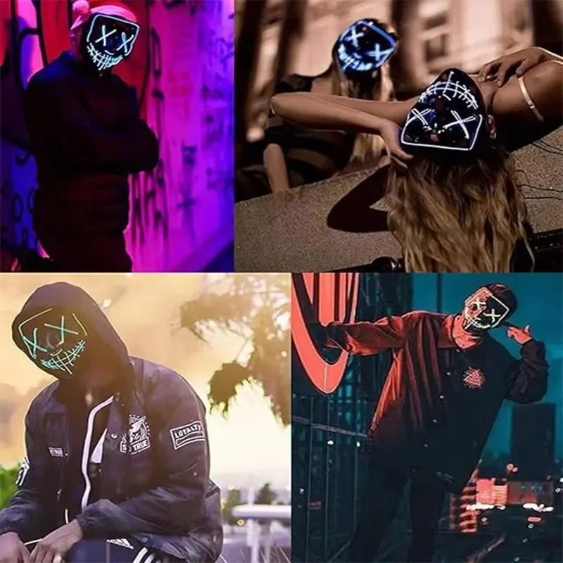 Led Mask Halloween Carnival Ch - Led Purge Mask Halloween recension och pris