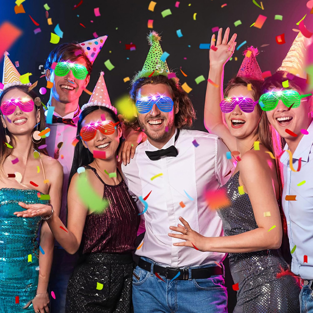 LED Glasses 6 Neon Colors Glow - Glow In The Dark Party Glasses recension och pris