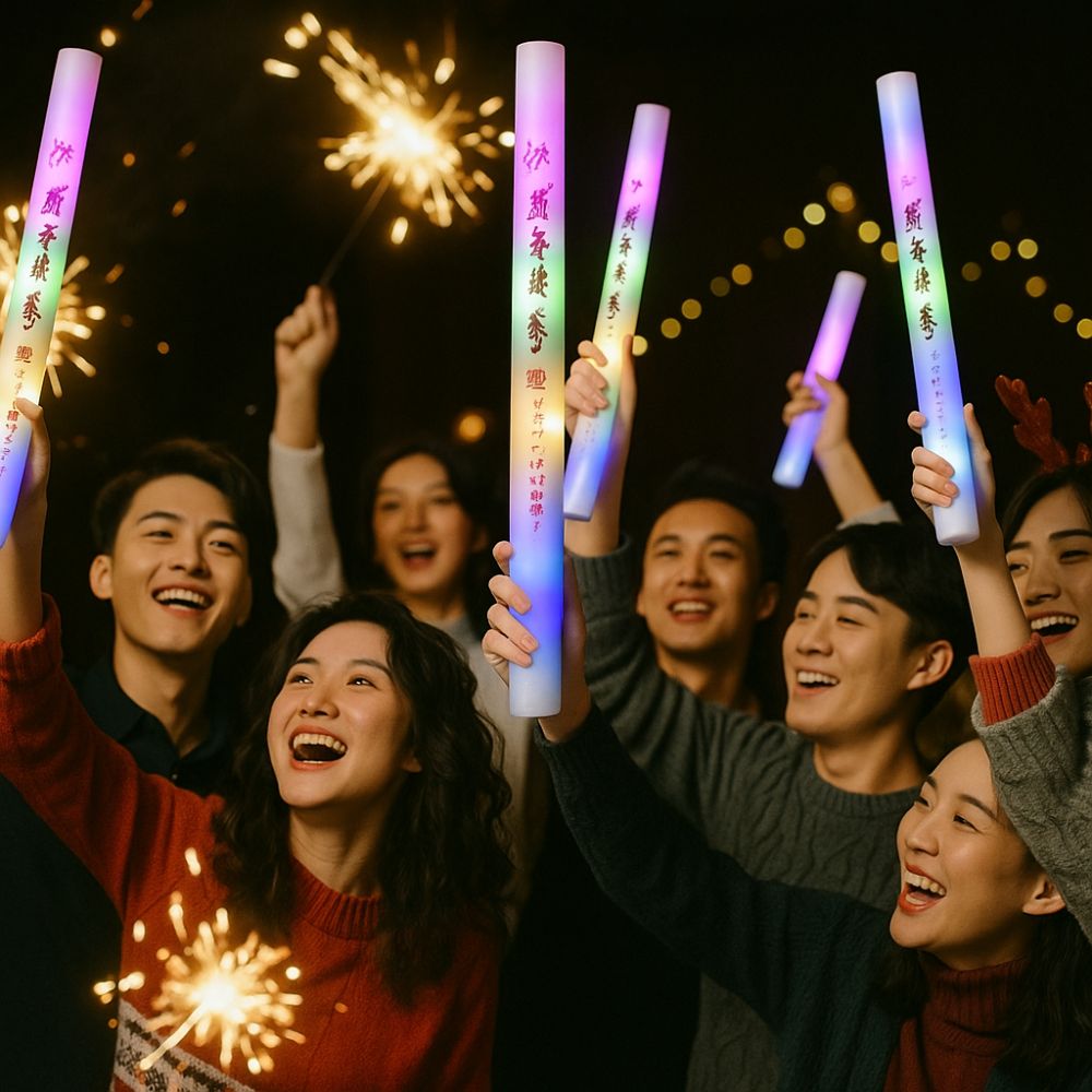 Atmosphere Props Colorful Spon - Flashing Led Foam Sticks Party recension och pris