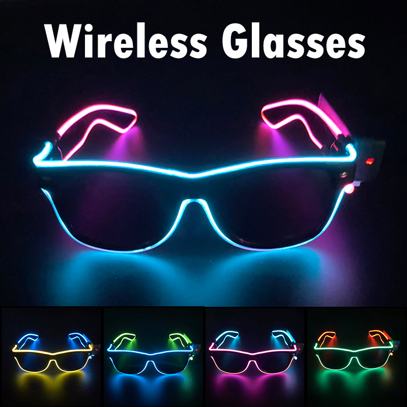 Wireless Cool LED Sunglasses f - Glow In The Dark Party Glasses recension och pris