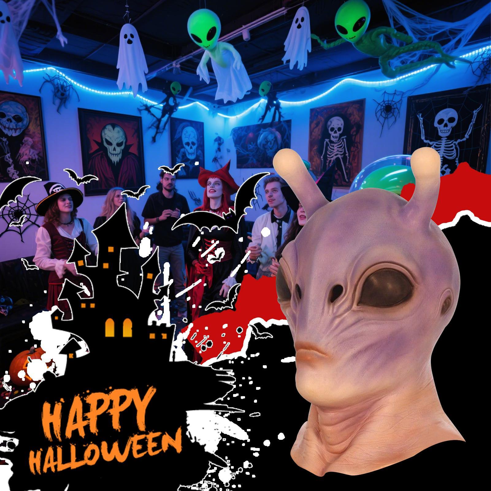 Full Head Realistic Halloween  - Latex Alien Mask Realistic recension och pris