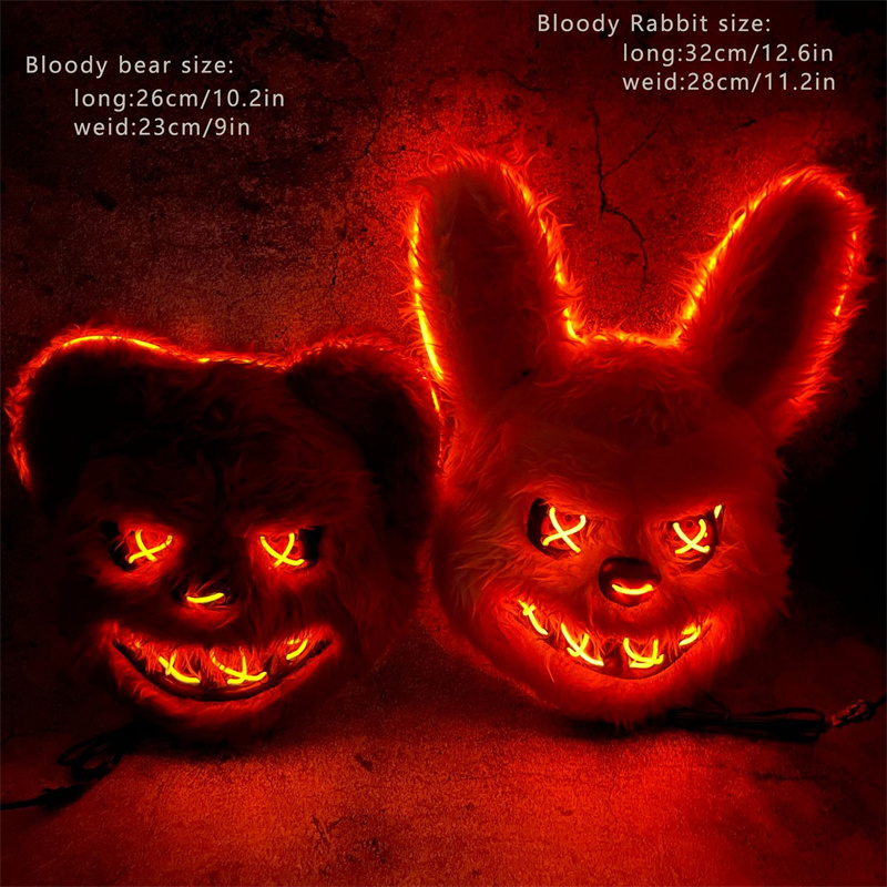 Bunny Mask Masquerade LED Rabb - Led Purge Mask Halloween recension och pris